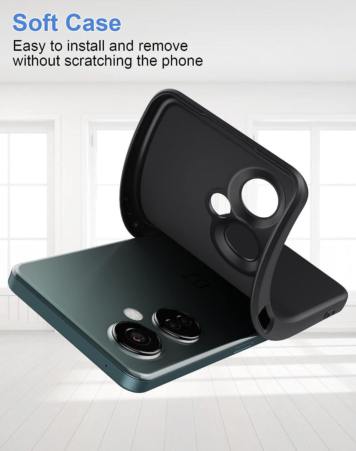 Foluu Silicone Case for Oneplus Nord N30 5G, Liquid Gel Rubber Case with Soft Microfiber Lining Cushion Slim Hard Shell Shockproof Protective Cover for Oneplus Nord N30 5G 2023 (Black)  Foluu   