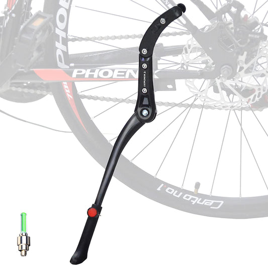 Himiway Bike Kickstand, Adjustable Bicycle Kickstand Center Mount, Aluminum Alloy Bike Kick Stands for 24" - 29" Mountain Bike/Road Bike/Bmx/Mtb  Himiway   