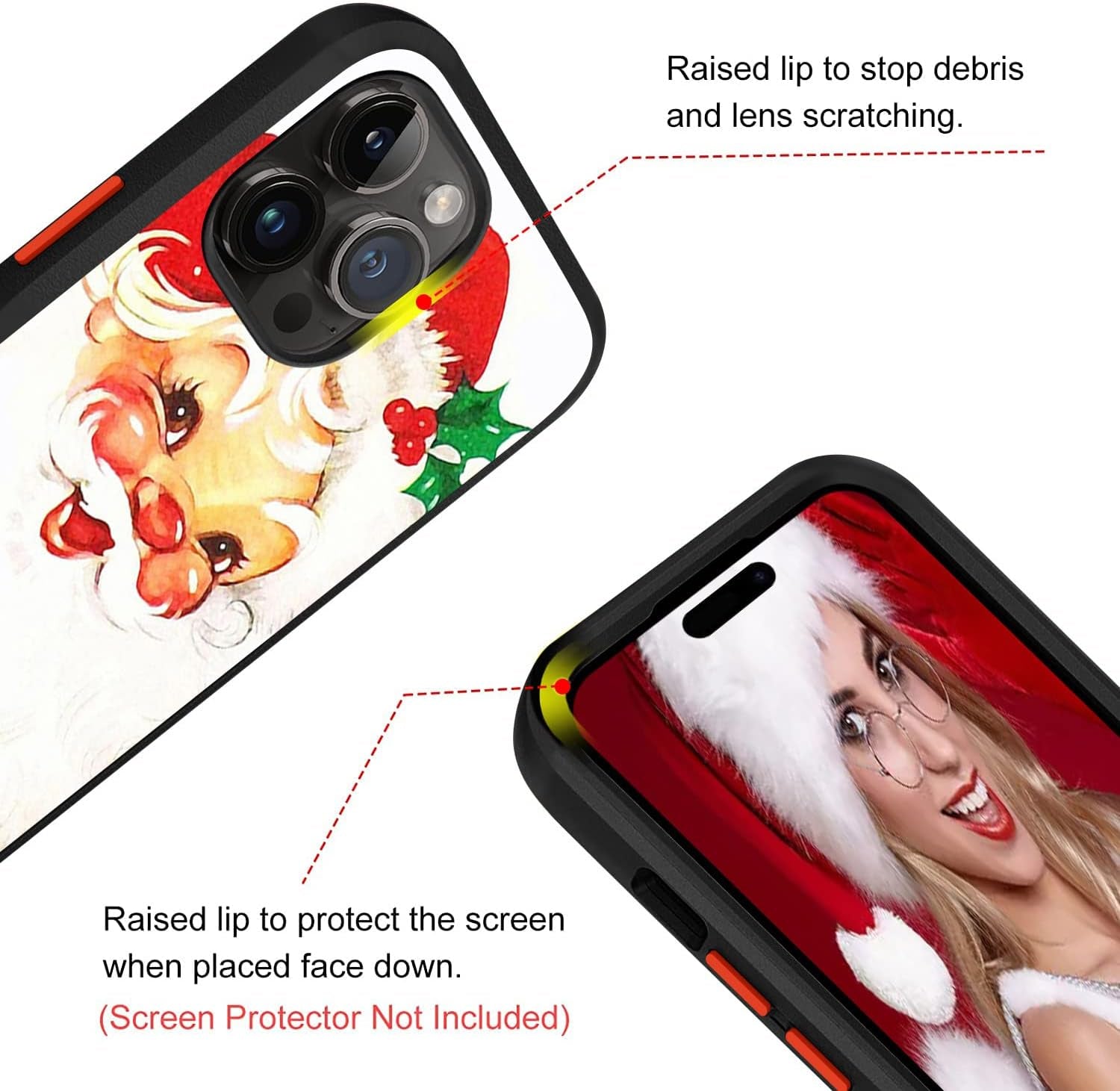 SINQERISHT Christmas Case Compatible with Samsung Galaxy S21 plus Phone Cases Hybrid Hard PC Soft TPU Bumper Full Body Shockproof Protective Cute Xmas Cover(Santa Claus)  SINQERISHT   