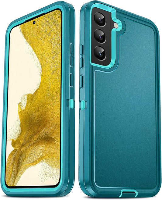 Leyi for S22 plus Case, Galaxy S22 plus Case, 3 in 1 Full Body Shockproof Rubber Dustproof Rugged Defender Protection Case for S22 Plus, Teal  LeYi   