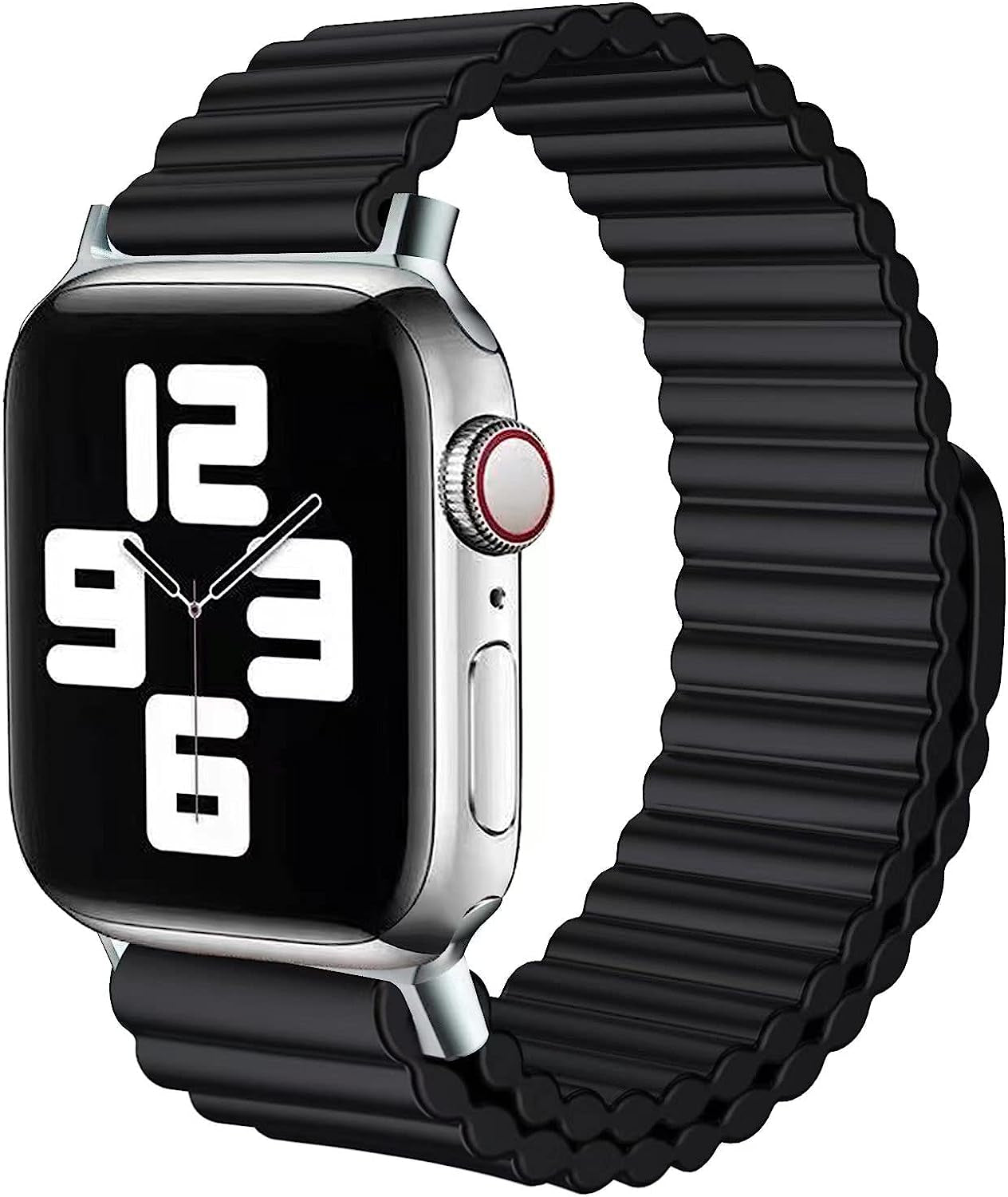 ZOMFOM Magnetic Band Compatible for Apple Watch 42Mm 44Mm 45Mm 49Mm, Sport Silicone Adjustable Loopback Wristband for Iwatch Series 8 7 6 5 4 3 2 1 SE  ZOMFOM   