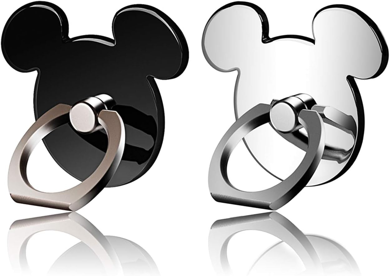 Universal Phone Ring Bracket Holder 2 Pieces, Metal Finger Grip Stand Holder Ring,Car Mount for Iphone 6S plus 7 Plus, Samsung Galaxy S7 Edge HTC Smartphones Tablet Phone Ring  AiKiTi   