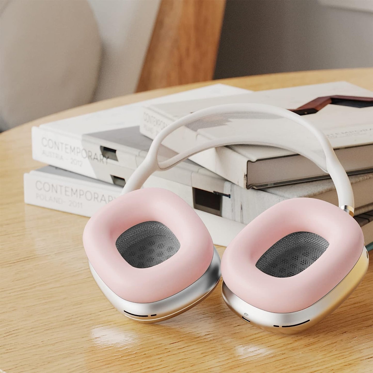 AWINNER Ear Pad Case Compatible for Airpods Max,Washable Soft Silicone Protective Frame Full Cover for Airpods Max (Pink)  AWINNER   