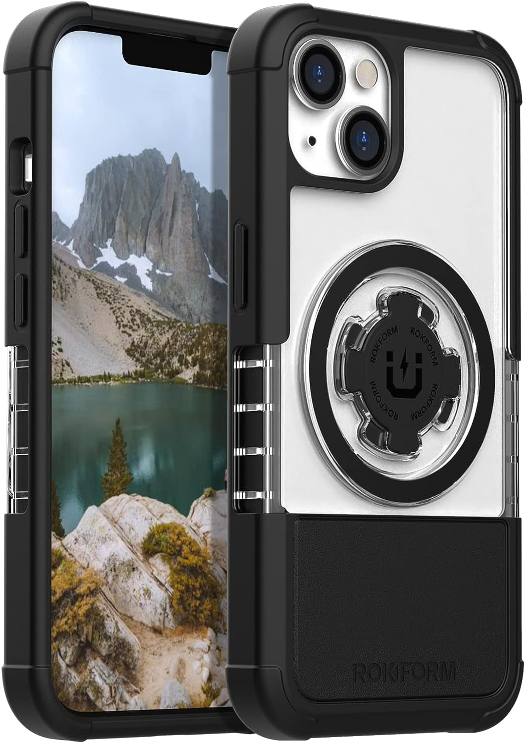 Rokform - Iphone 14 Pro Case, Crystal Series, Dual Magnet + Magsafe Compatible, Clear Apple Case, Iphone Cover with Roklock Twist Lock, Slim Magnetic Drop Tested Armor (Clear)  Rokform Clear Iphone 14 