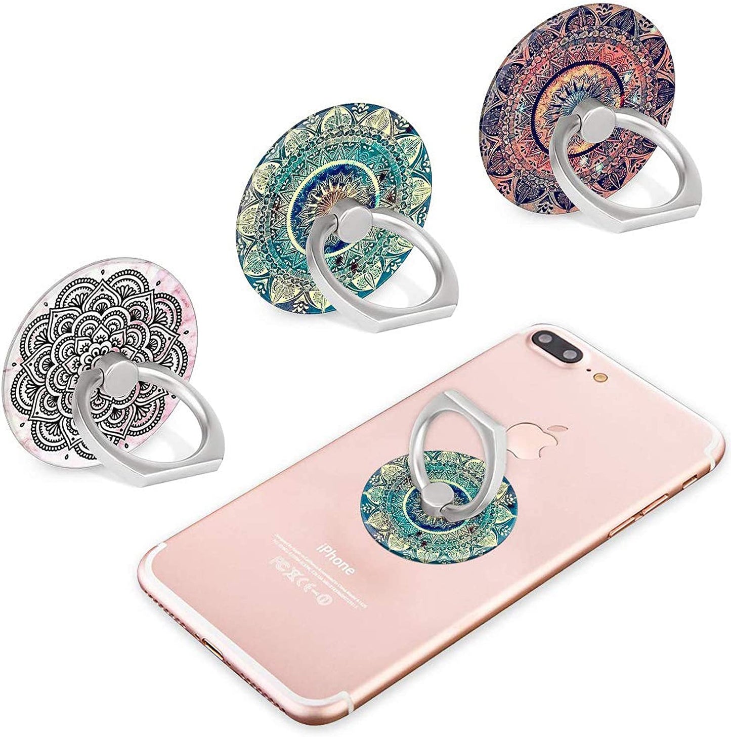 BF2JK Three Pack Cell Phone Ring Holder, 360°Rotation Finger Ring Stand Grip for Smartphones,Tablets,Pads (Mandala Flower)  BF2Jk P17  