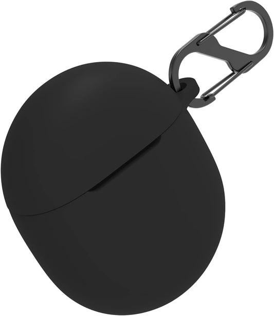 WUWOCJ Case Compatible for Google Pixel Buds Pro 2022,Anti-Lost Shockproof Easy Carrying Portable Silicone Protective Case Cover with Carabiner (Black)  WU-PPRO   