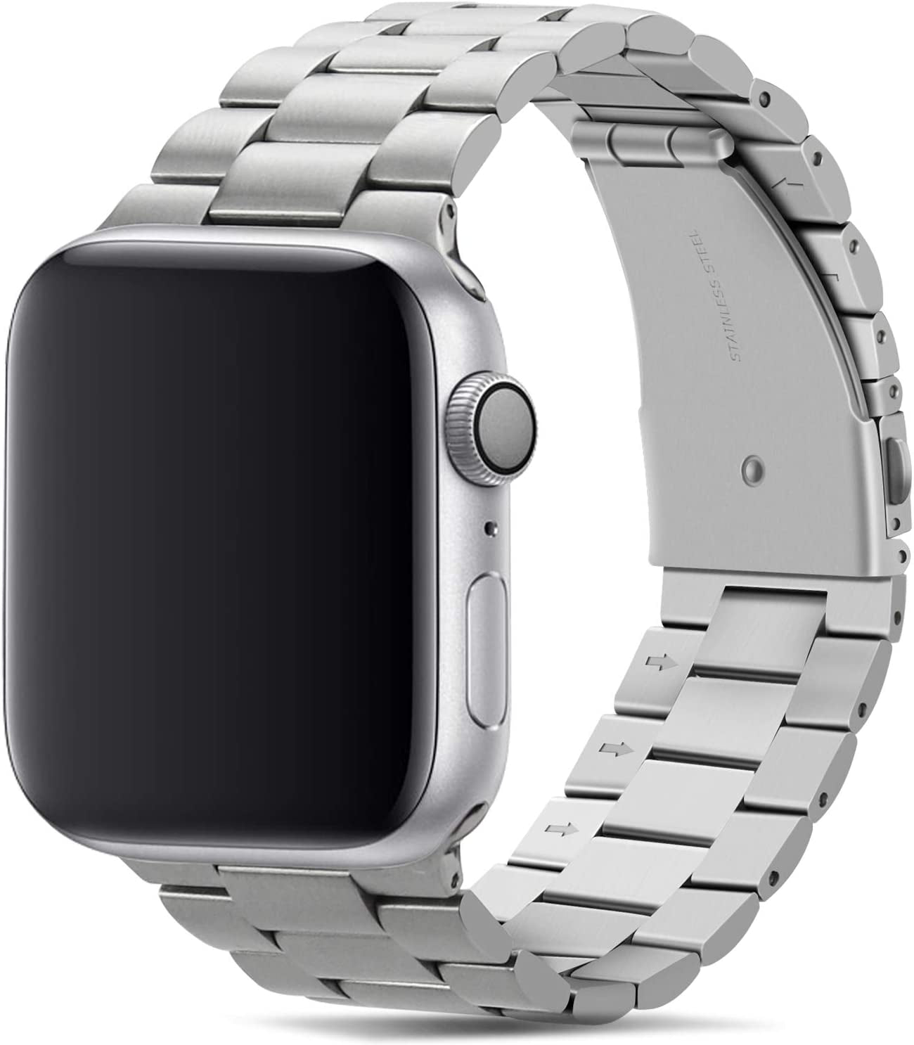 Tasikar Band Compatible with Apple Watch Band 49Mm 45Mm 44Mm 42Mm Premium Stainless Steel Metal Replacement Strap Compatible with Apple Watch Ultra Series 8 7 6 5 4 3 2 1 SE (Silver)  Tasikar   