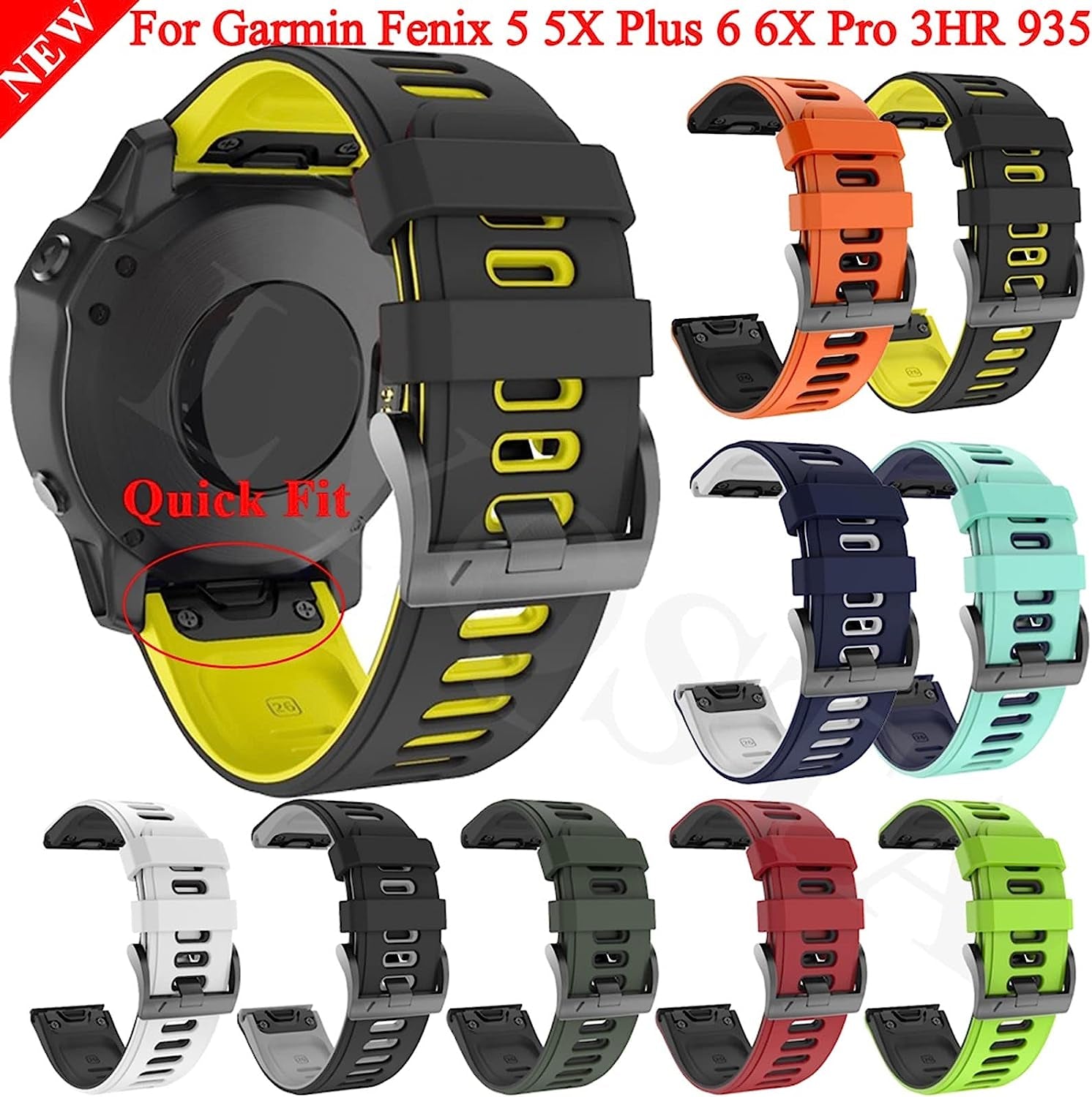 MURVE Silicone Smart Watch Band Bracelet Straps for Garmin Fenix 7X 7 6X 6 Pro 3HR Release 22 26Mm Quick Easyfit Watchband Correa  MURVE   