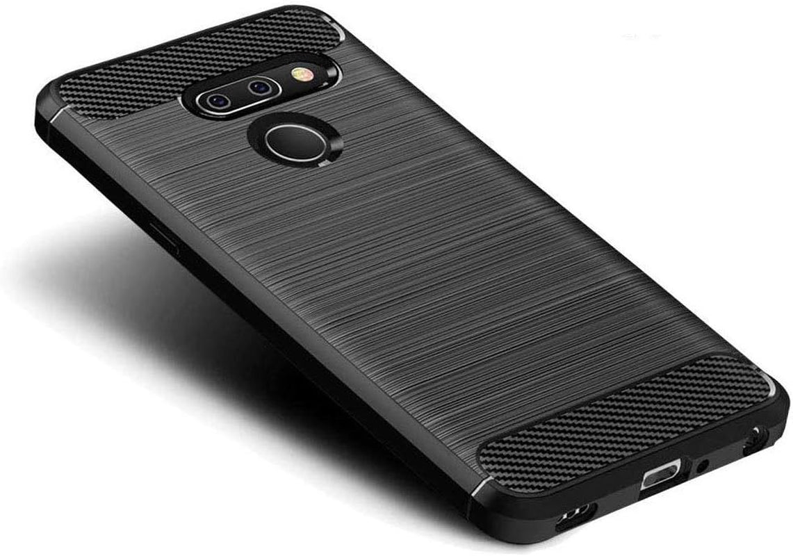 Vultic [Carbon Fiber] Case for LG G8 Thinq, Durable [Shock Absorption] Slim TPU Matte Lightweight Bumper Cover (Black)  Vultic   