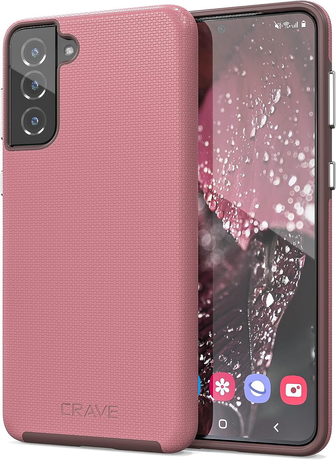 Crave Dual Guard for Galaxy S21+ Case, Shockproof Protection Dual Layer Case for Samsung Galaxy S21 Plus, S21+ 5G (6.7 Inch) - Navy  Crave Berry  