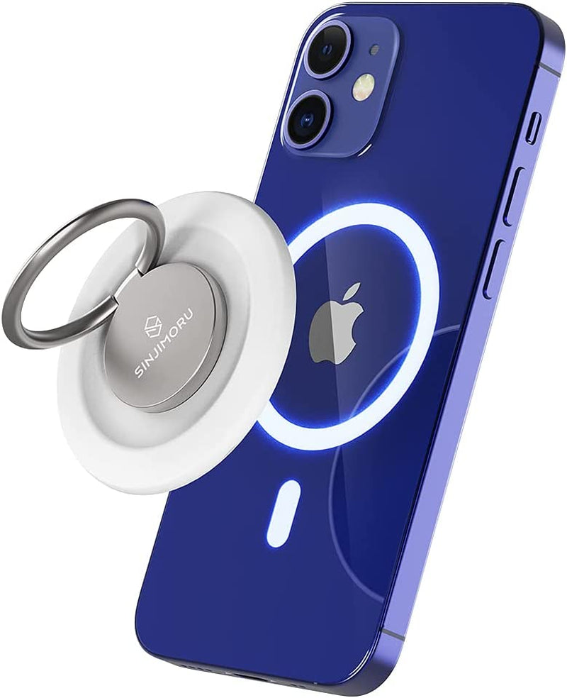Sinjimoru Phone Ring Holder & Finger Ring Stand 360° Rotation, Phone Grip Kickstand for Iphone Attachable to Magnetic Car Mount Finger Loop for Cell Phone. Ringo Mini Metallic Black  Sinjimoru Co.Ltd M-Ringo Champagne Gold Phone Ring for Magsafe 