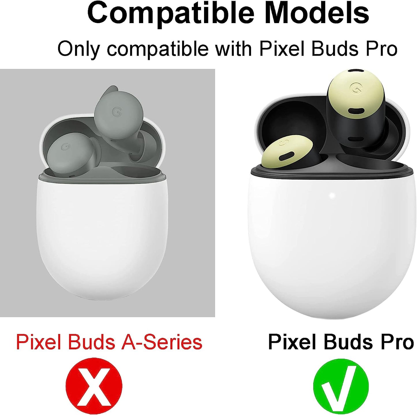 AHBTEYM Memory Foam Ear Tips for Google Pixel Buds Pro Silicone Case Cover with Keychain,Anti-Lost Strap,Anti-Slip Foam Tips for Pixel Buds Pro 2022 3 Pairs S/M/L (Black Case+Black Strap+Black Eartip)  AHBTEYM   