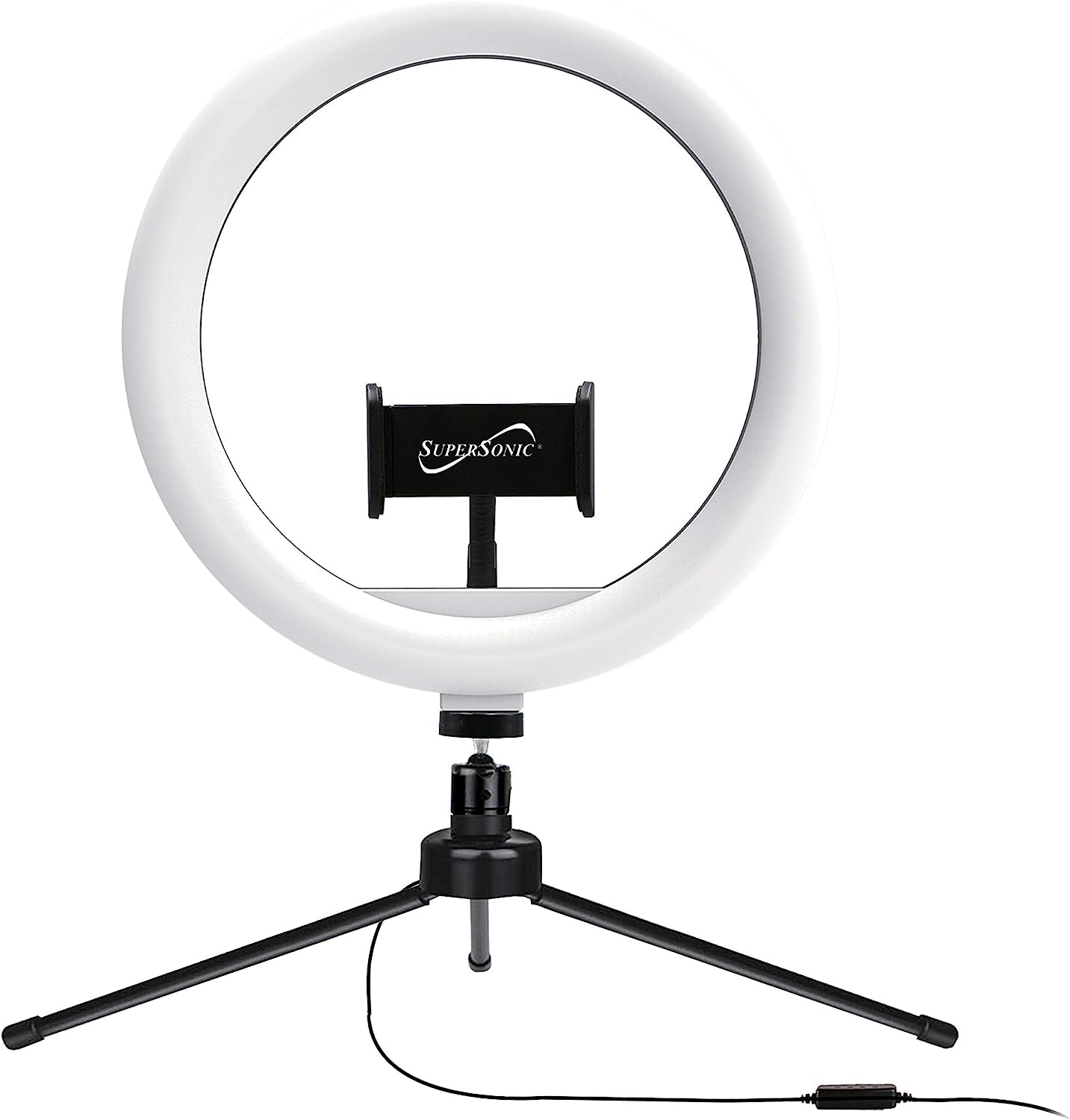 Supersonic SC-1210SR PRO Live Stream 10" LED Selfie Ring Light with Stand and Phone Holder  Supersonic, Inc   