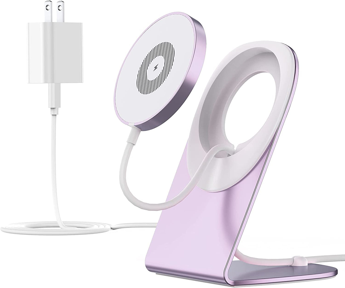 Magnetic Wireless Charger for Apple Series, Mag-Safe Charger Stand 15W Fast Wireless Charging Stand/Pad+5Ft USB-C Cable for Iphone 14 13 12 Pro Max Mini, Airpods(With 20W USB-C PD Adapter)Mag Chargers  Shenzhen Dsenbor Technology Co.,Ltd. Pink  