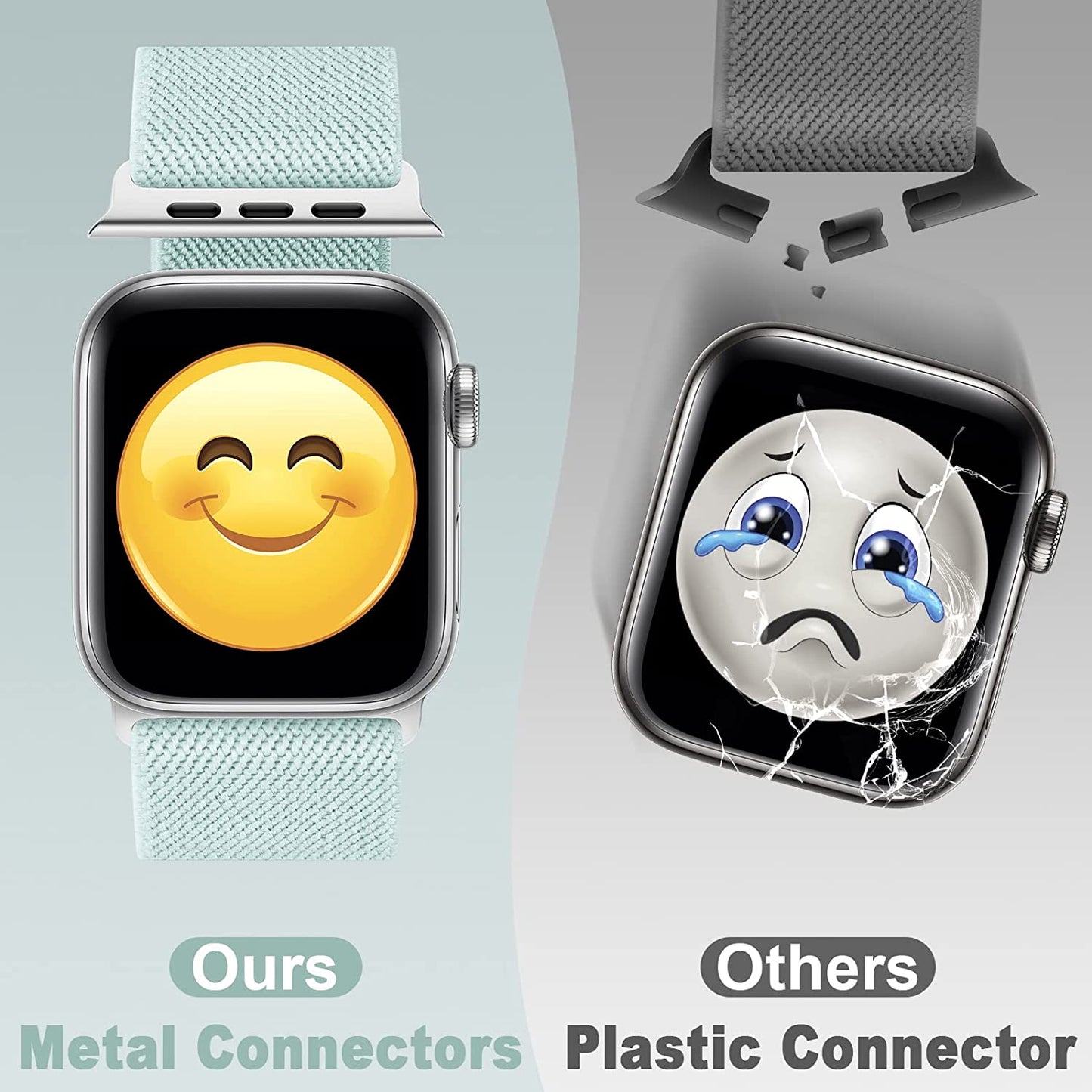 OYODSS 6 Pack Stretchy Solo Loop Band Compatible with Apple Watch Bands 38Mm 40Mm 41Mm 42Mm 44Mm 45Mm 49Mm, Nylon Sport Strap with Metal Connectors for Iwatch Ultra Series 8/7/6/5/4/3/2/1 SE Women Men  OYODSS   