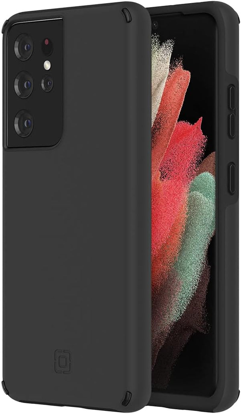 Incipio Duo Case for Samsung Galaxy S21 Ultra 5G (Black) Certified by Samsung [3.5 M Dropproof I Qi Compatible Cover I Extremely Robust Mobile Phone Case I Hybrid ]  Incipio   