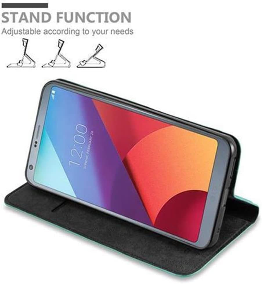 Cadorabo Book Case Compatible with LG G6 in Petrol Turquoise - with Magnetic Closure, Stand Function and Card Slot - Wallet Etui Cover Pouch PU Leather Flip  Cadorabo   
