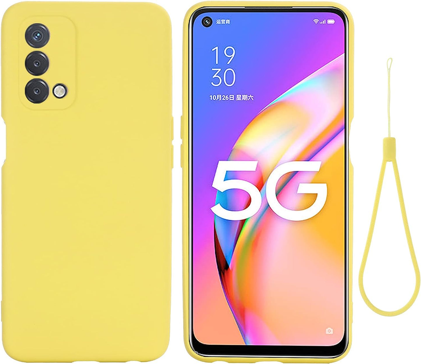 Joie & Joho Compatible with Oneplus Nord N200 5G Case, Ultra Slim Fit Soft Case Silicone Cover with Full Body Bumper Anti-Scratch Shockproof Case for Oneplus Nord N200 5G, Yellow  Joie & Joho   