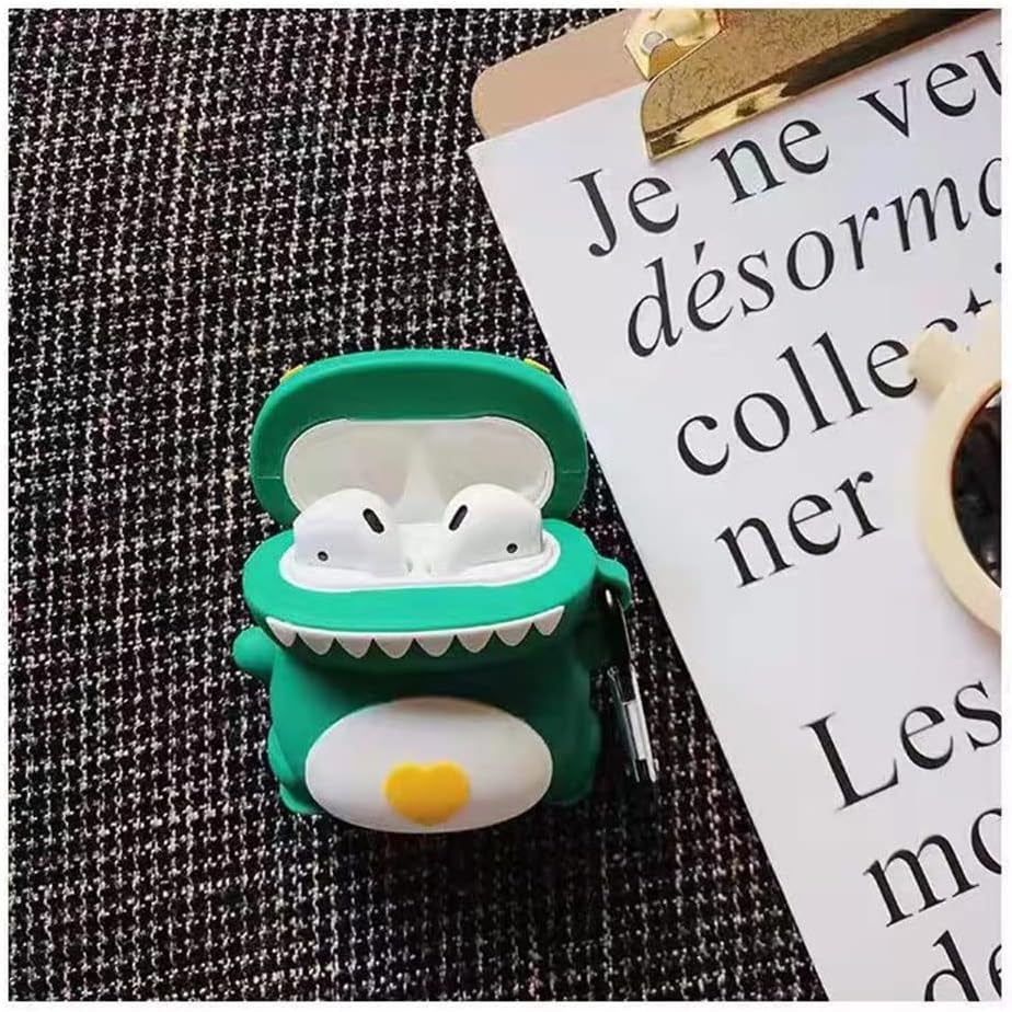 Xuyoz Airpods Case Cover, Cute 3D Cartoon Silicone Airpod Protective Skin Air Pod Case Funny Cover Airpod 2 Case with Keychain for Girls Women Men Compatible with Airpods Charging Case 1& 2  Xuyoz   