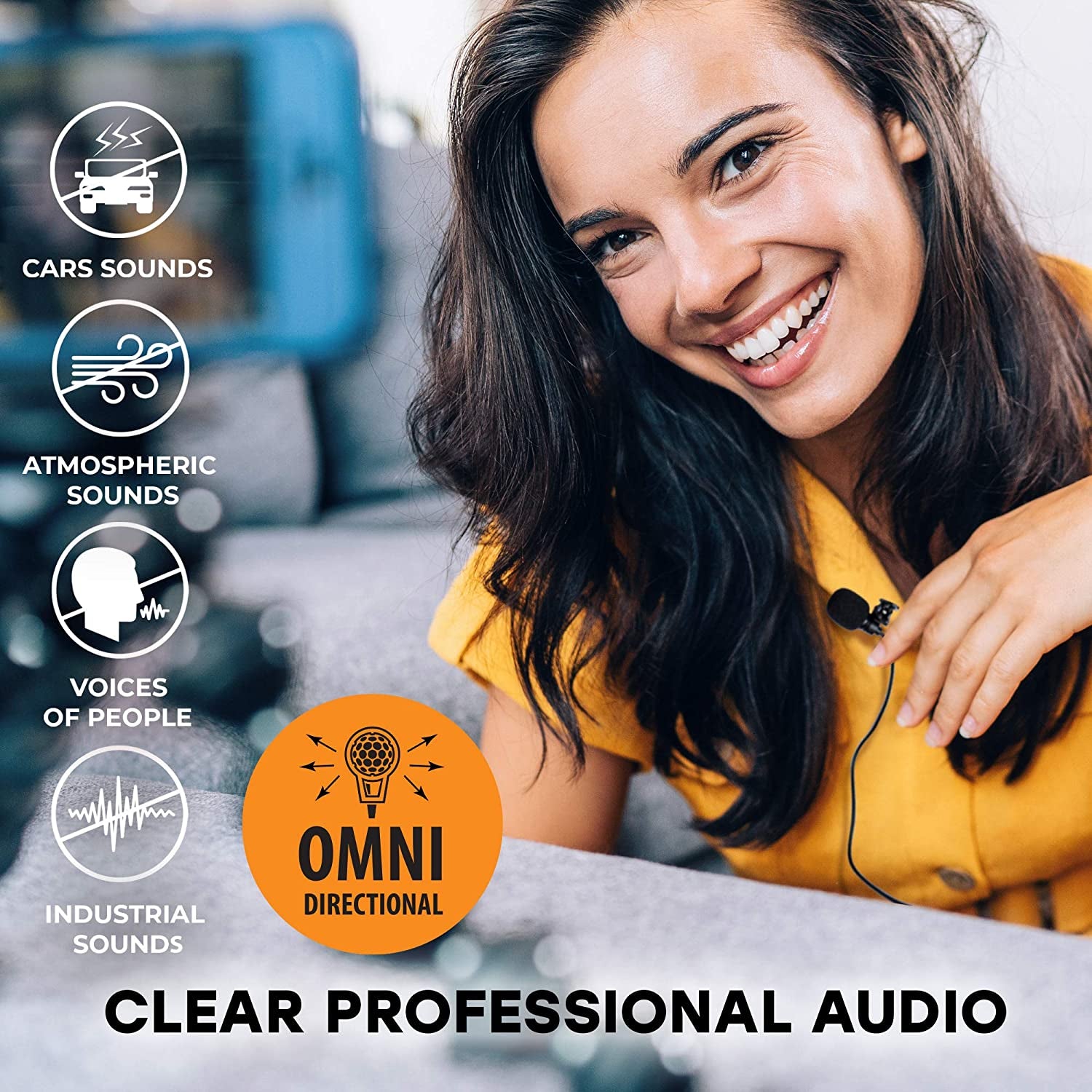 Professional Wired Lavalier Lapel Clip on Microphone for Iphone and Android Smartphone or Camera Omnidirectional Tiny Shirt Mic for Recording with Clip-On Perfect for Vloggers and Bloggers  Miracle Sound   