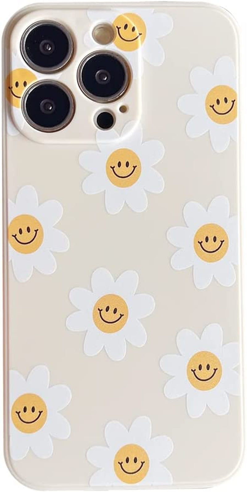 White Sunflower Cute Flower Phone Case for Apple Iphone 13 Pro 6.1 Inch Smooth Silicone Soft Cover for Iphone 13Pro 6.1"  KAXLIDEN   