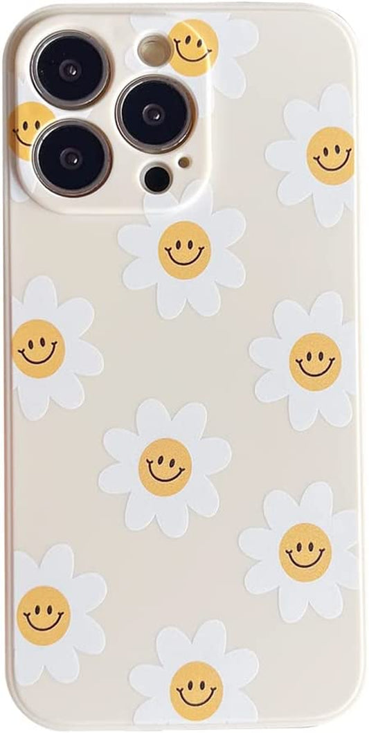 White Sunflower Cute Flower Phone Case for Apple Iphone 13 Pro 6.1 Inch Smooth Silicone Soft Cover for Iphone 13Pro 6.1"  KAXLIDEN   