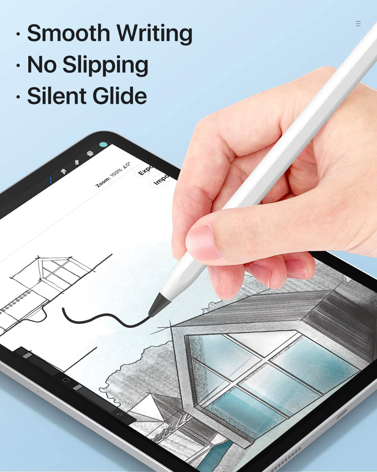 Moko [10 Pack Pencil Tips Cover Fit Ipad Pencil, Compatible with Apple Pencil 1St Gen/Pencil 2Nd Generation, Pen Nibs Cover for Drawing Writing Anti-Slip Silicone Lightweight Protective Case, Gray  MoKo   