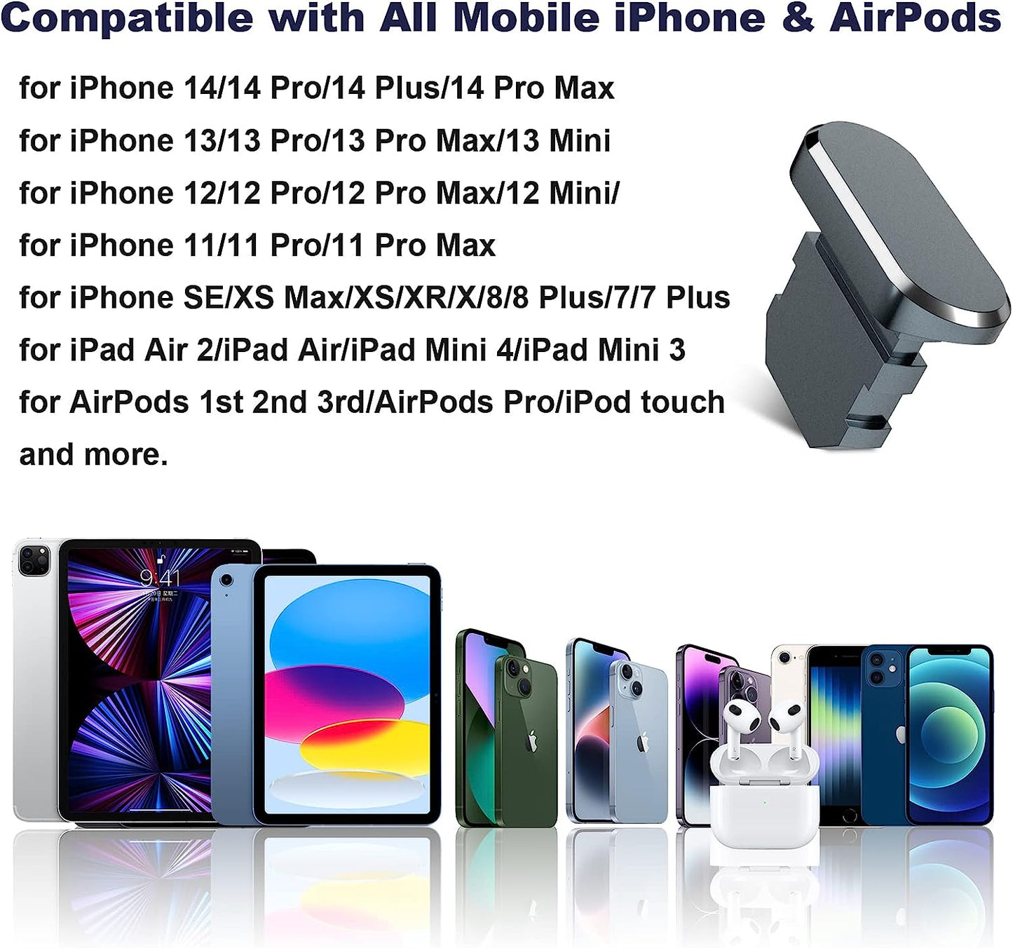 ASKUBSKU anti Dust Plugs for Iphone 14 Pro Max 13 12 SE [5 Pack], Lightning Port Plugs for Apple Iphone Charging Port Protector Anti-Dust Plug for Iphone 13 Pro Max SE 12 11 X XR for Airpods Pro  ASKUBSKU   