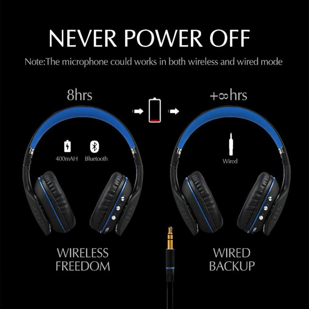 Gaming Headset Surround Sound Stereo Lightweight Soft Earmuffs for PC Laptop Tablet Smart Phone,Blue  THER   