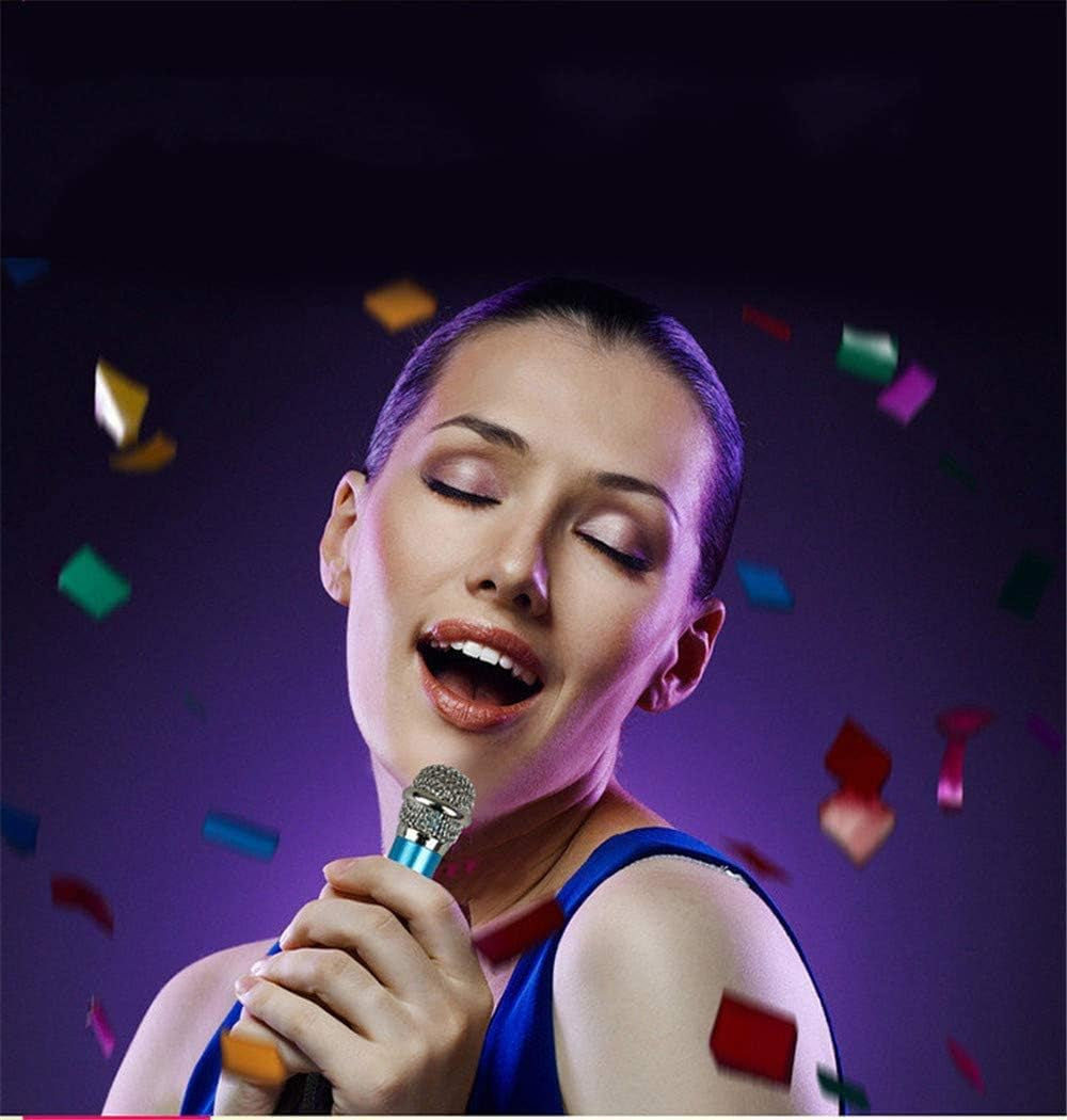 Mini Portable Vocal Microphone for Mobile Phone, Computer, Tablet, Recording Chat and Singing（Pink）  DELADOLA   