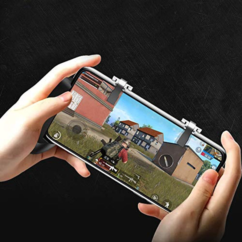SODIAL 1 Pair for PUBG Mobile Game Fire Button Aim Key Smart Phone Gaming Trigger L1 R1 Shooter Controller Black  SODIAL   