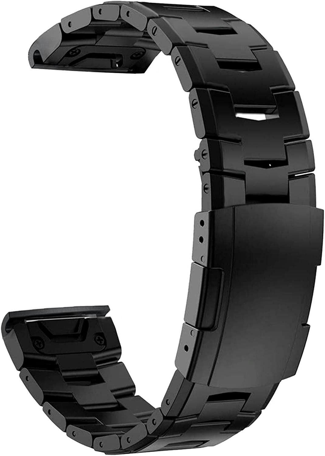 Abanen Titanium Watch Band for Fenix 7/ Fenix 6 / Fenix 5 /EPIX 2, Quick Fit 22Mm Titanium Metal Wristband with Stainless Steel Buckle for Garmin Fenix 6 Pro/Sapphire/Solar,Approach S62 (Black)  Abanen   
