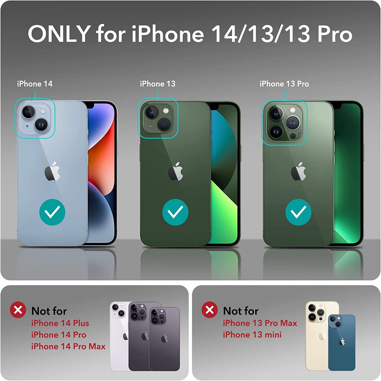 ESR for Iphone 14/13 / 13 Pro Screen Protector, Easy Installation Frame, Military-Grade Protection, Ultra Toughscratch Resistant, Tempered-Glass Screen Protector for Iphone 14/13 / 13 Pro, 3 Pack  ESR   