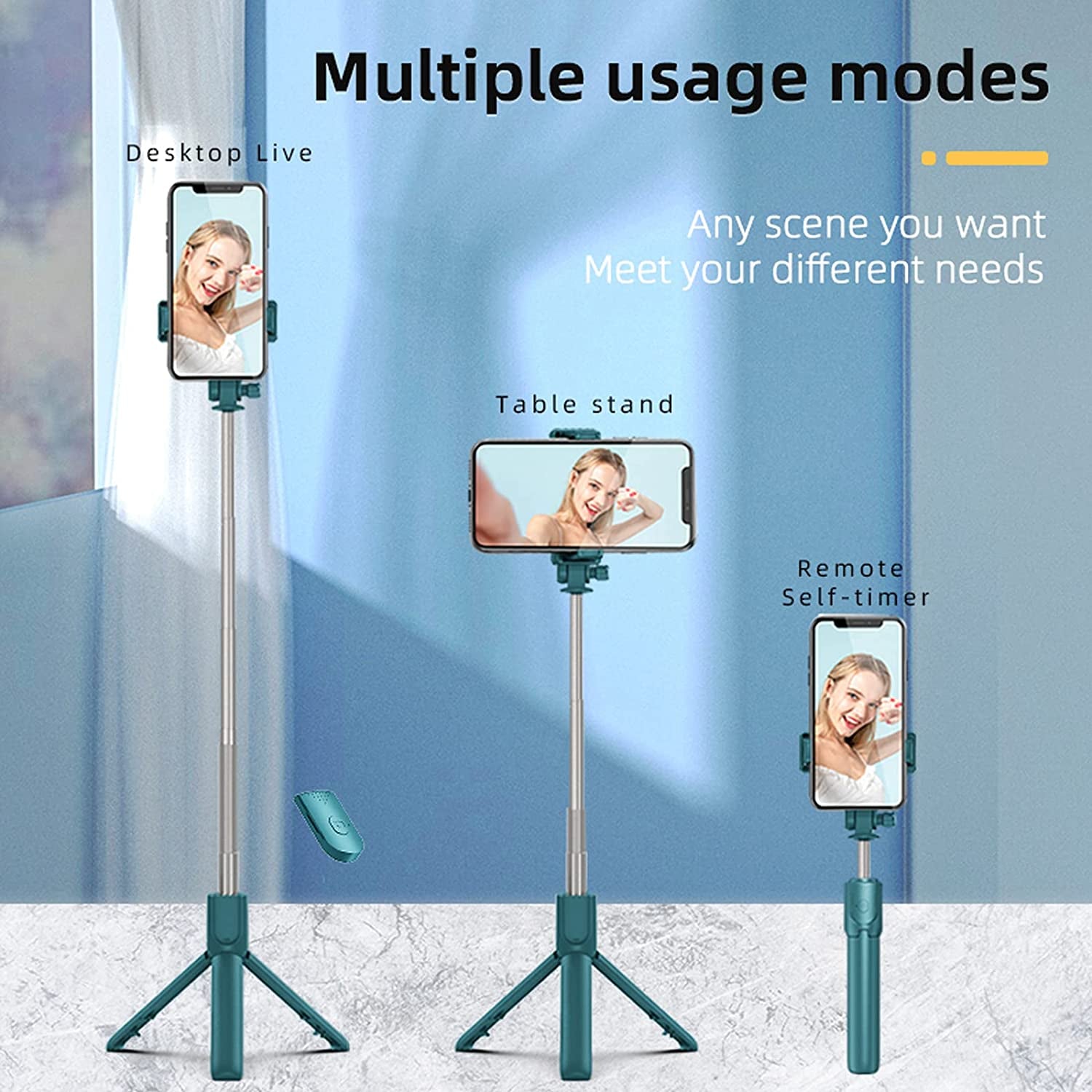 [2021 Upgraded] MQOUNY Selfie Stick, Handheld Tripod with Detachable Wireless Remote and Tripod Stand Compatible with Iphone 12 11 Pro Xs Max Xr X 8 7 6 Plus, Android Samsung Smartphone  MQOUNY Dongguan Manxin Electronic Technology Co. , Ltd.   