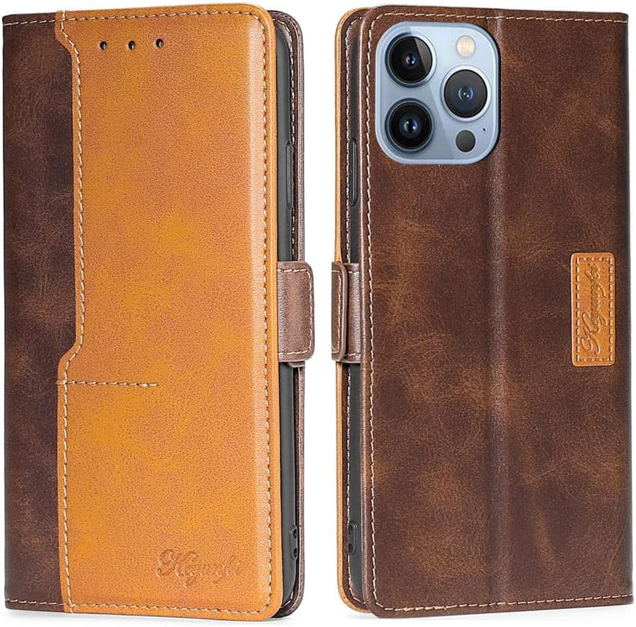 Fansipro Wallet Folio Case for LG G7 THINQ, Premium PU Leather Slim Fit Cover for G7 THINQ, 2 Card Slots, Friendly Fit, Red & Black  Fansipro Brown  Golden  