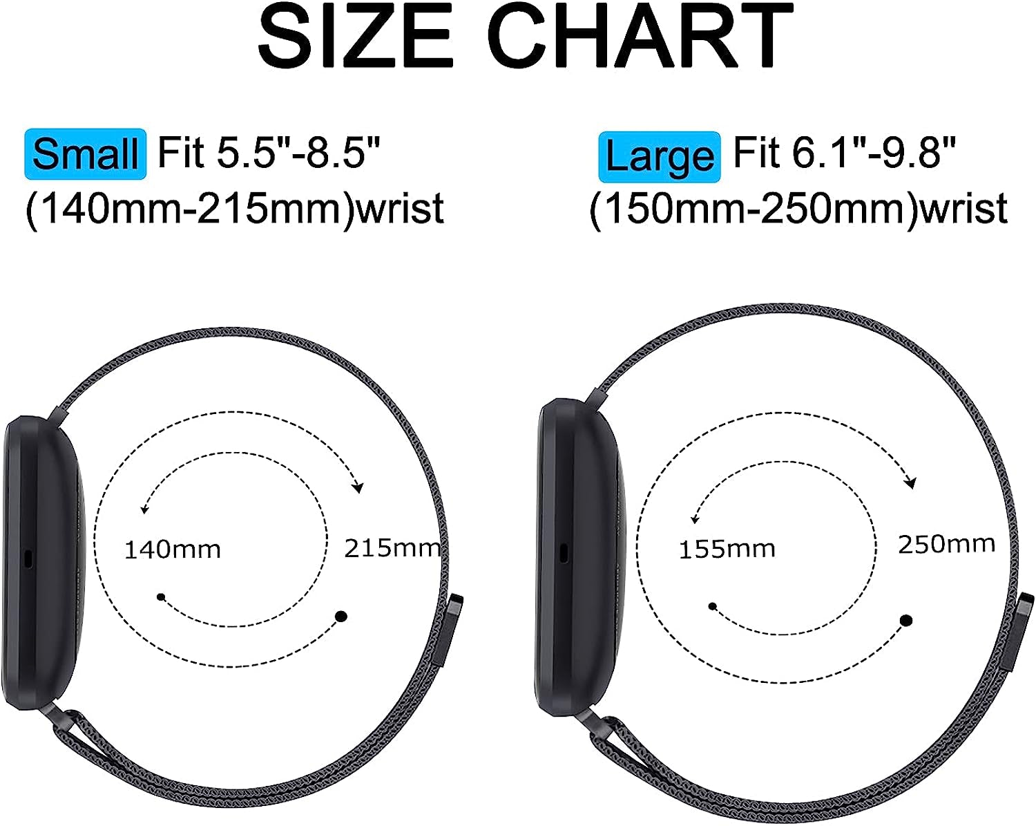 YILED Metal Bands Compatible with Fitbit Versa 3/Versa 4/Fitbit Sense/Sense 2 for Women Men, Stainless Steel Mesh Breathable Wristband Strap with Adjustable Magnet Lock  YILED   