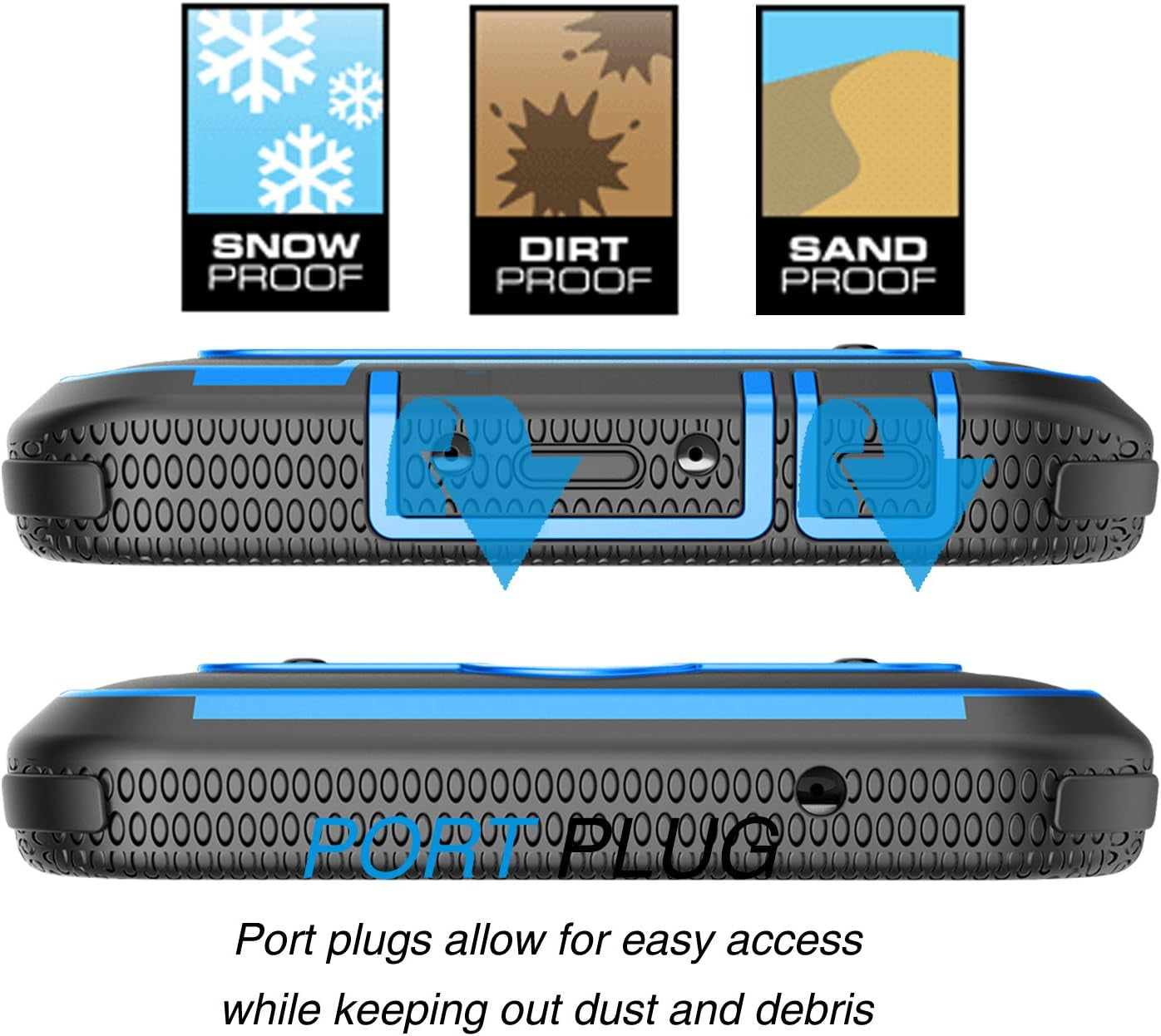 Tekcoo Holster Clip for LG G7 Thinq / 2018 LG G7, [Tshell] [Built-In Screen] Shock Absorbing Secure Swivel Locking Belt Defender Full Body Kickstand Carrying Sturdy Armor Case Cover [Blue]  Tekcoo   