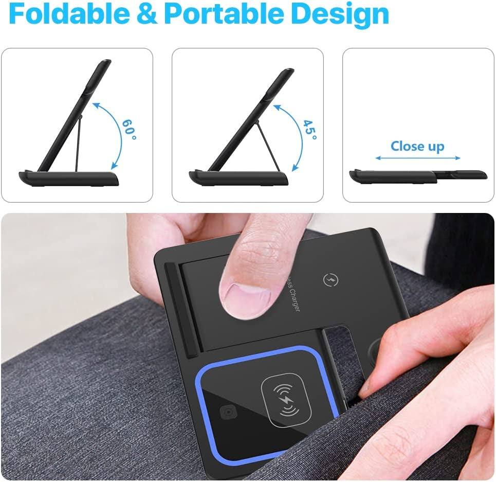 Wireless Charger,Mildily 3 in 1 Wireless Charging Station for Apple Iphone/Iwatch/Airpods,Iphone 13,12,11 (Pro, Pro Max)/Xs Max/Xr/Xs/X/8(Plus),Iwatch 7/6/Se/5/4/3/2,Airpods 3/2/Pro（Black）  XuHui   