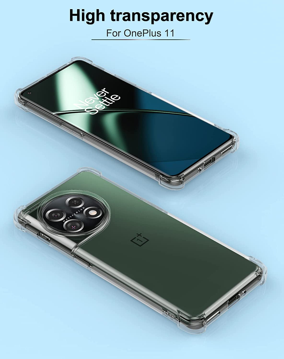 Foluu for Oneplus 11 Case, for Oneplus 11 Phone Case Clear, Scratch Resistant Reinforced Corners TPU Rubber Soft Skin Silicone Protective Case Cover for Oneplus 11 2023 (Crystal Clear)  Foluu   