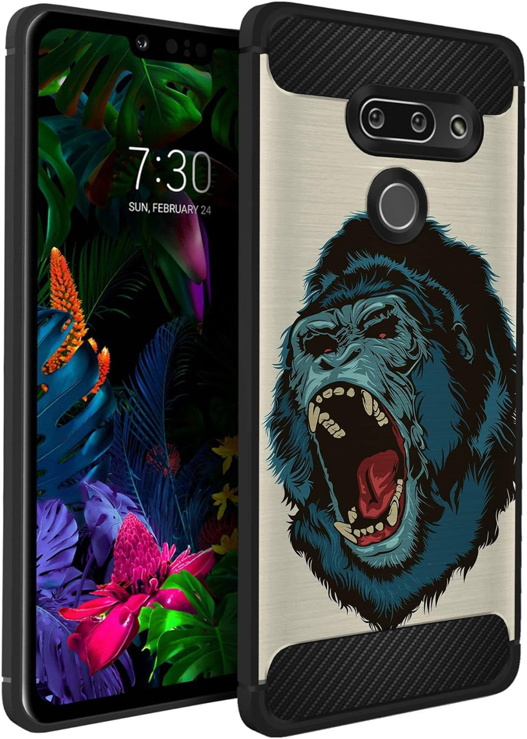 Casesondeck Case Compatible with LG G8 Thinq/Lg G8 -Flexible and Durable Shock Absorption with Carbon Fiber Accents and Designs (Deer Skull)  CasesonDeck Gorilla  