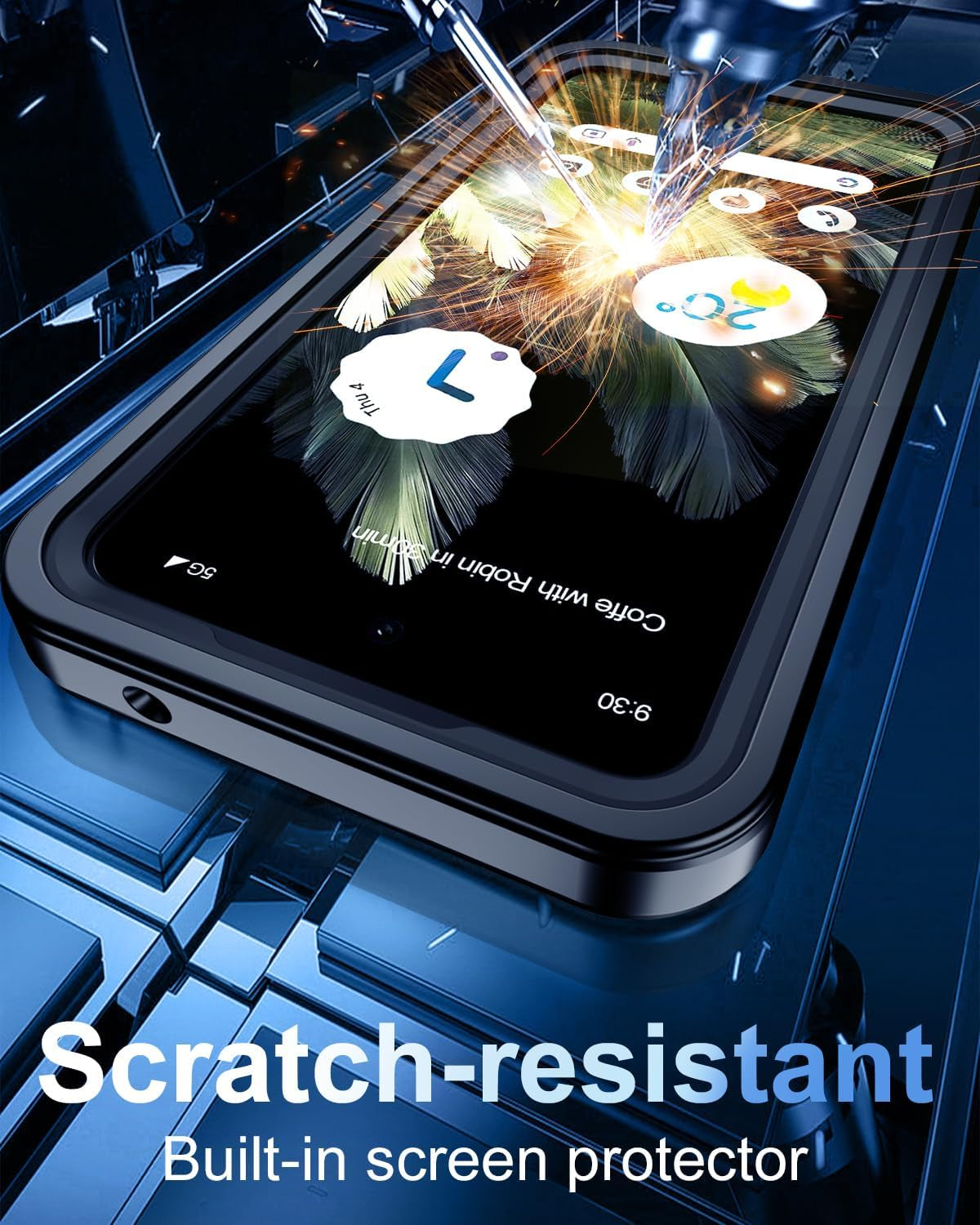 Oterkin for Google Pixel 8 Case Waterproof, Pixel 8 Case with Built-In Screen&Camera Protector,360° Full Body Protection Dustproof Shockproof Anti-Scratch Case for Pixel 8 6.2" -Black  Oterkin   