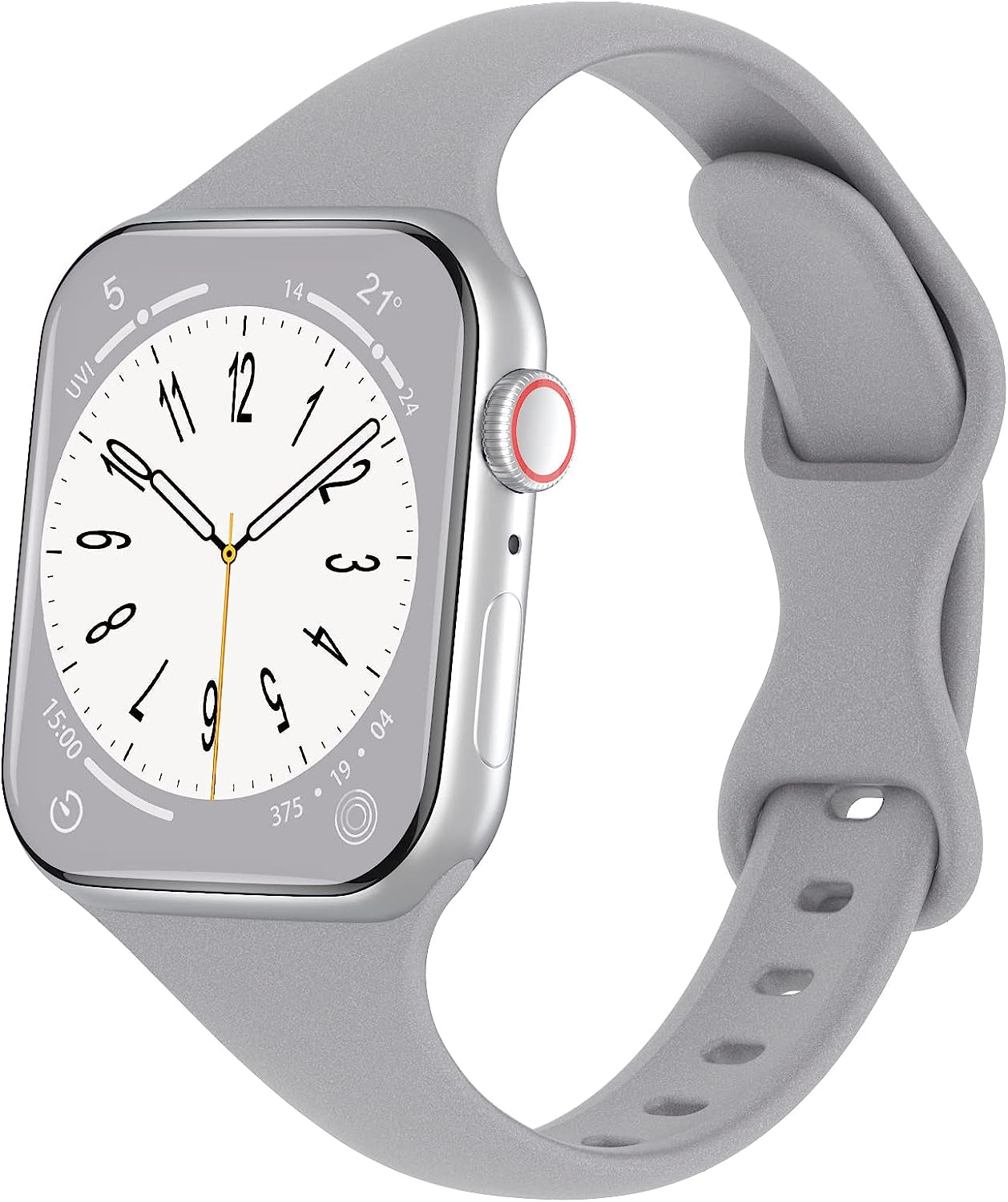 DYKEISS Sport Slim Silicone Band Compatible for Apple Watch Band 38Mm 42Mm 40Mm 44Mm 41Mm 45Mm 49Mm, Thin Soft Narrow Replacement Strap Wristband for Iwatch Ultra Series 8/7/SE/6/5/4/3/2/1 Women Men  DYKEISS   