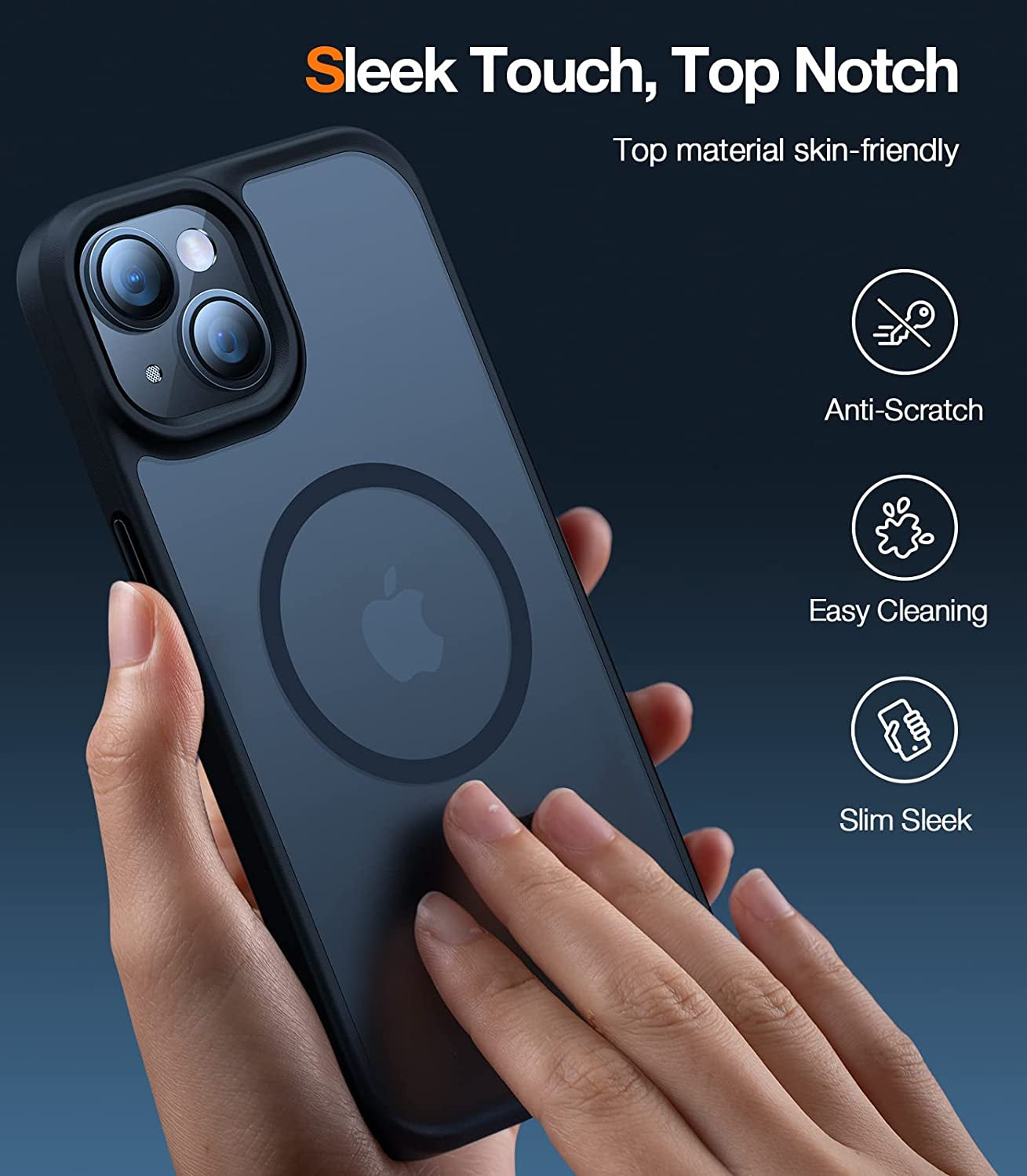 TORRAS 2023 New Magnetic for Iphone 14 Case for Iphone 13 Case - 10FT Military Grade Drop Tested, Compatible with Magsafe, Slim Protective Translucent Matte Phone Case for Iphone 14& Iphone13, Black  TORRAS   