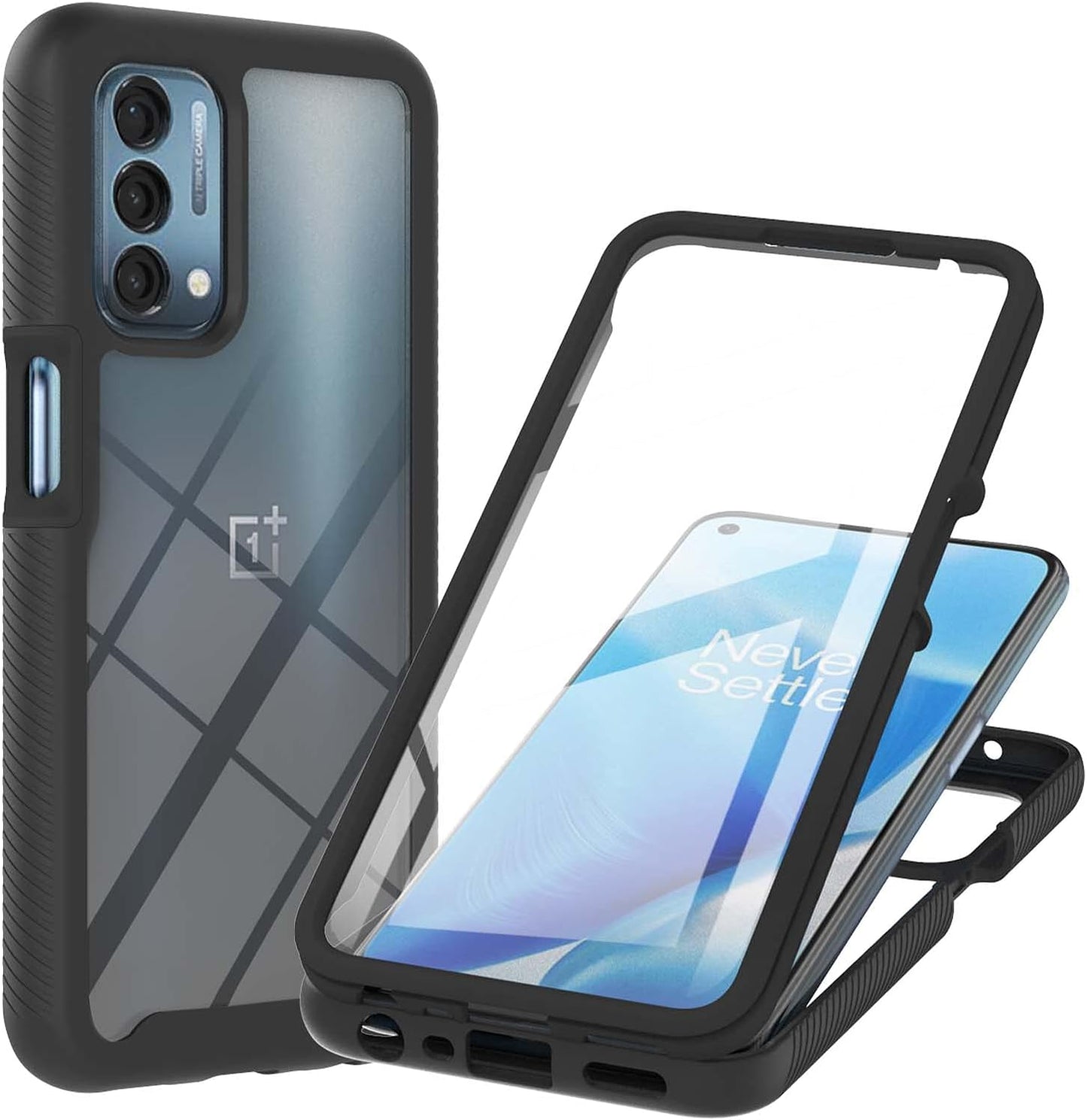 DETUOSI for Oneplus Nord N300 5G Case, Built in PET Screen Protector, [360 Full Body Protection], 1+ Nord N300 5G Case, 3 in 1 Shockproof Clear Protection Phone Cover for Oneplus Nord N300 5G, Black  DETUOSI Oneplus Nord N200 5G  