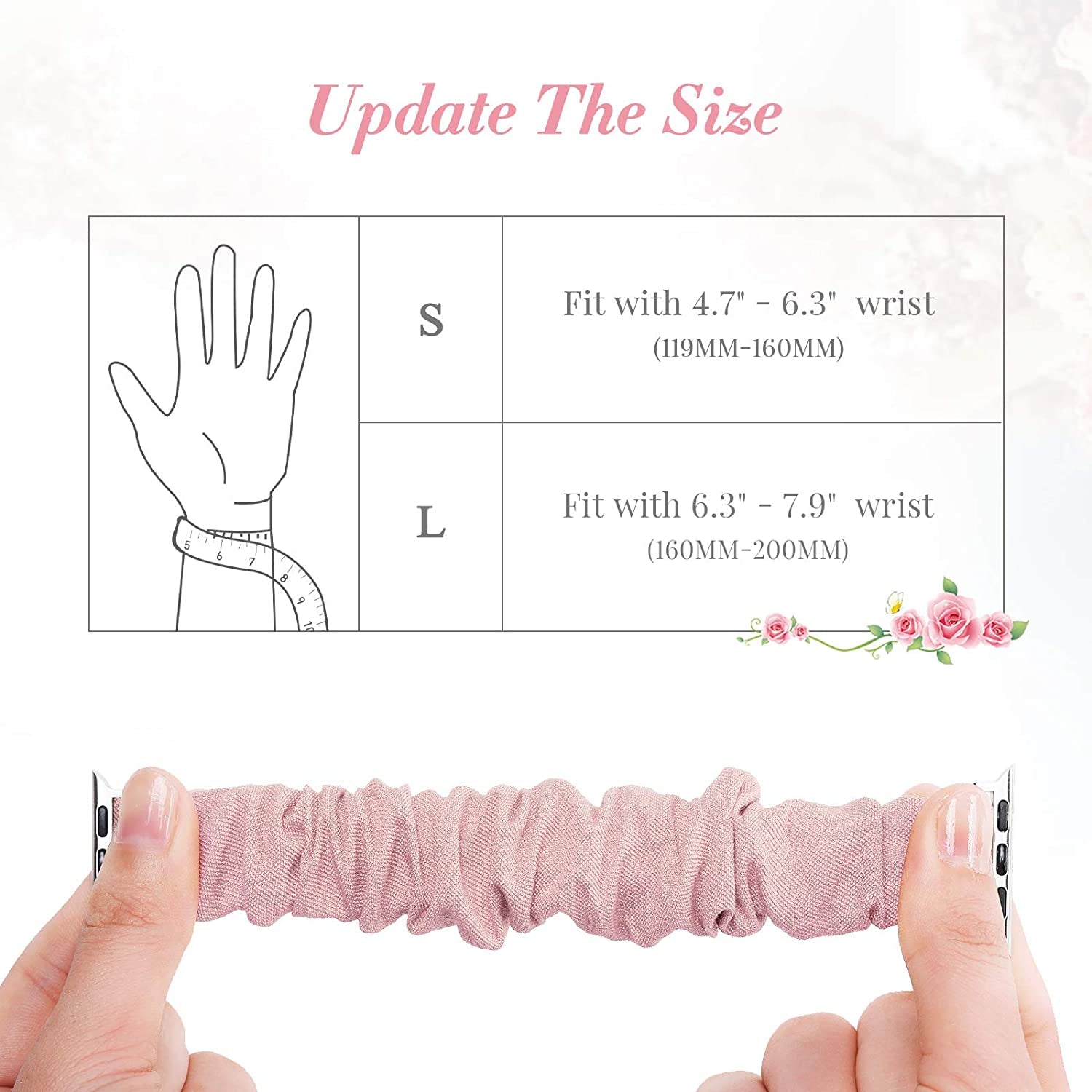 Recoppa Compatible for Apple Watch Band Scrunchie 38Mm 40Mm 41Mm 42Mm 44Mm 45Mm Cute Printed Elastic Solo Loop Bands Women Bracelet Strap for Iwatch Series 8 7 6 5 4 3 2 1 SE, 4 Packs  Recoppa   