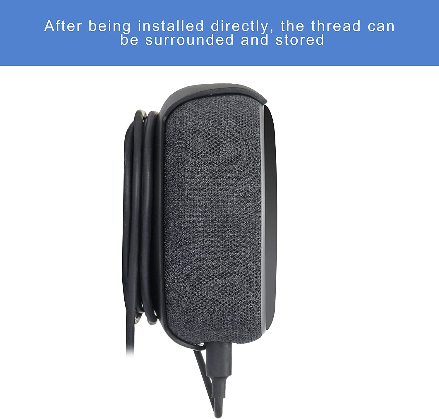 WIDEPLORE Echo Dot Wall Mount Holder for 3Rd Generation, Built-In Cable Management Space-Saving Accessories for Dot(3Rd Gen) Smart Speakers, with Sticking Tape and Drill Nail-Black  WIDEPLORE   