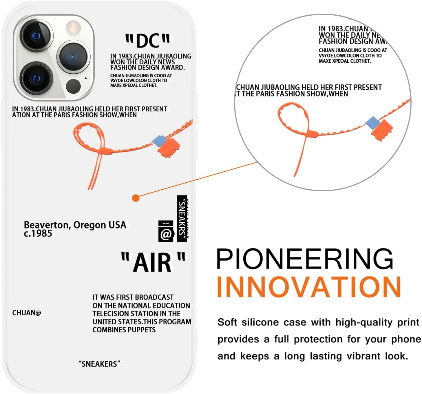 2 Pack Cool Phone Case for Iphone 12 Pro Max Case 6.7",Fashion Sports Shoes Brand Pattern Design, Creative Label Printed Black White Cover for Women Men Boys Girls,Soft Cases for Iphone12 Pro Max, 1  LJX US   