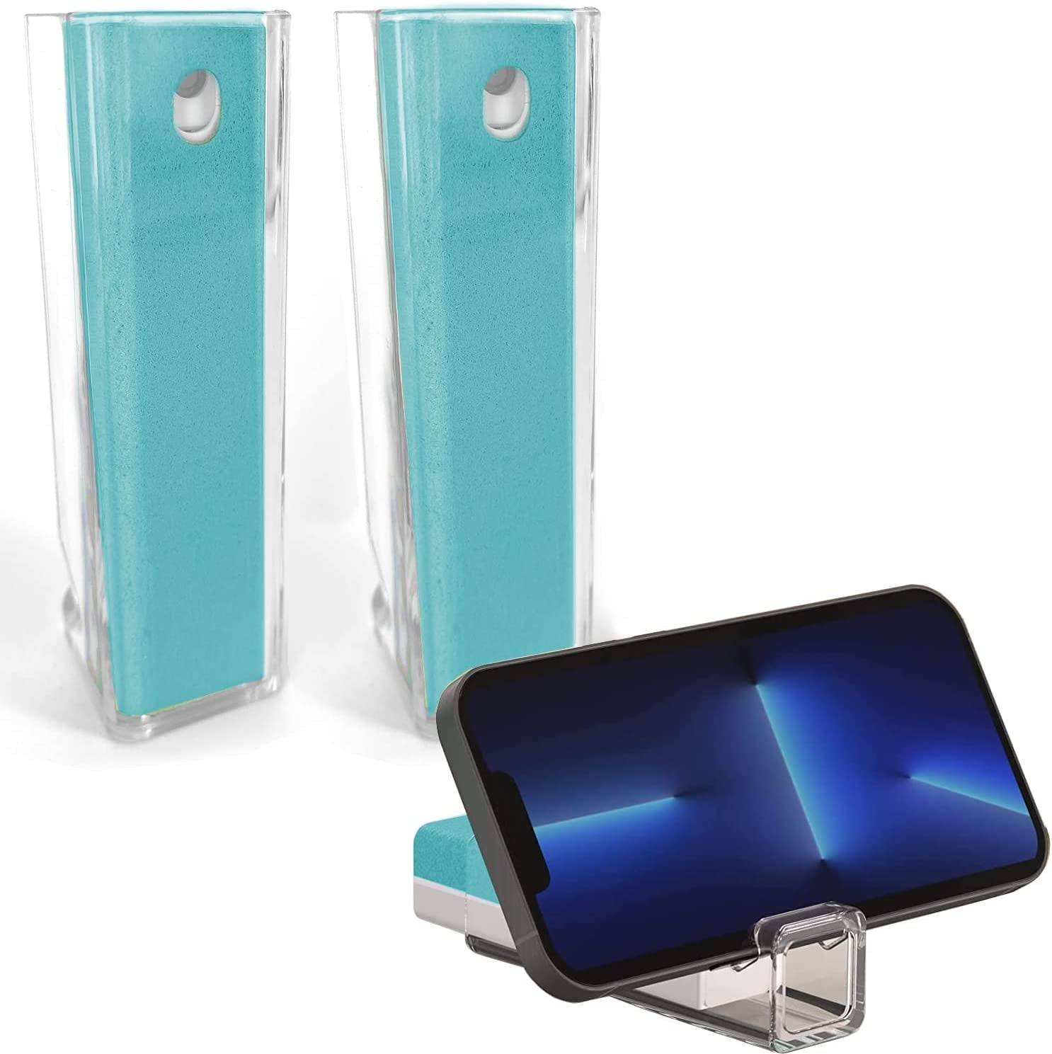 Acuvar 5 in 1 Cleaning Kit for Smartphone, Earbuds, Tablets, Laptops & Cameras Screen Cleaner Tool Kit with Cleaning Pen, Spray, Soft Brush, Sponge and Metal Tip for Charging Port, Speaker, Headphones  Acuvar Blue 2 Pack 