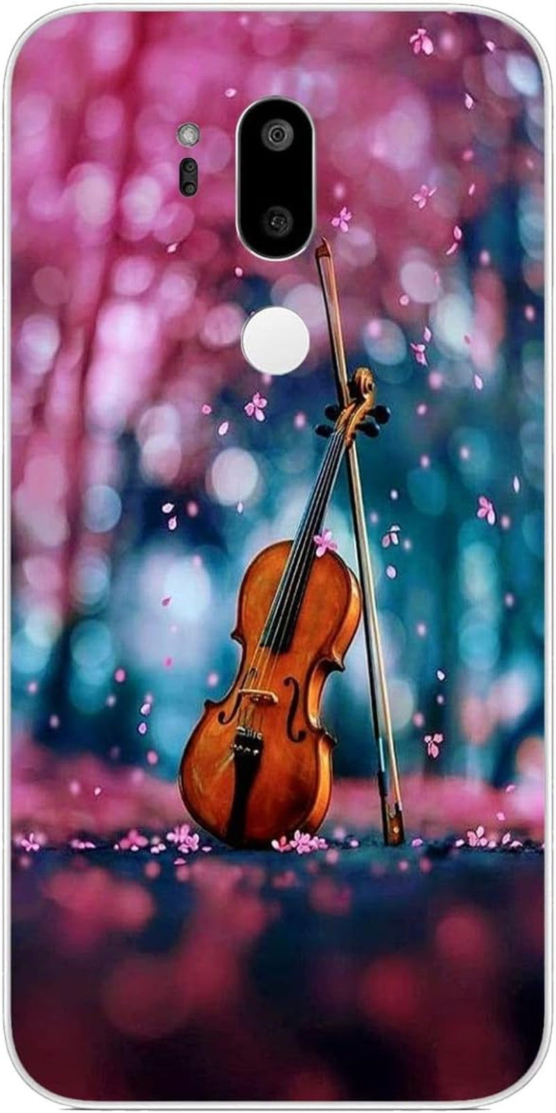 Compatible with LG G7 | LG G7 Thinq | LG G7 Fit | LG G7 One Case Piano Ladder Go toward Success 5 Cool Kids Girls Women Man Soft Flexible TPU Silicone Phone Case Clear  PTGVCTA Violin Musical Instrument 612  