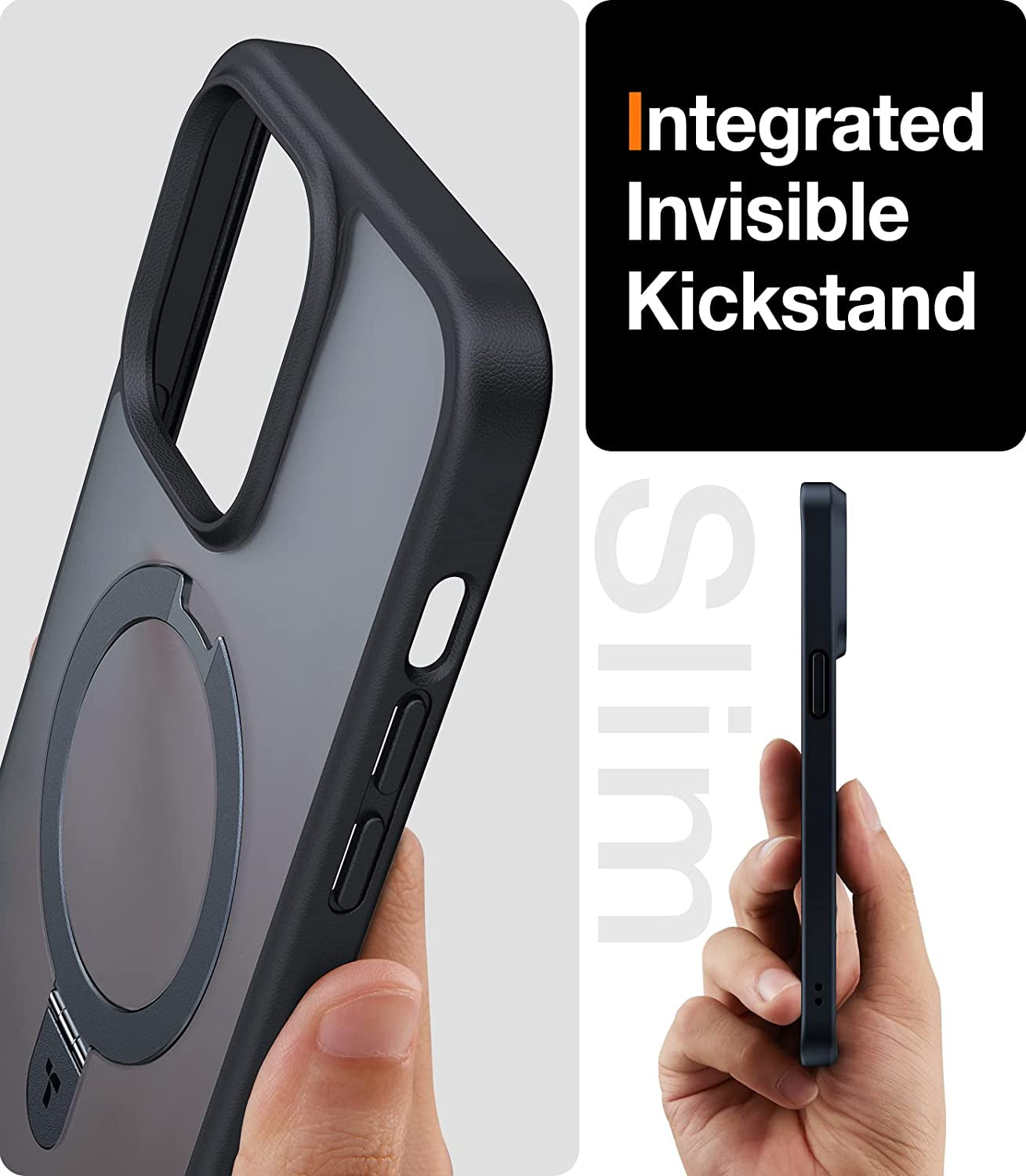 TORRAS Magnetic for Iphone 14 Pro Max Case [Compatible with Magsafe] with Stand, [Military Grade Drop Protection] Shockproof Translucent Back Slim Protective Phone Case (2022), Black  TORRAS   